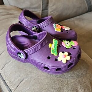 CROCS Kids Girls Toddler Purple Classic Clogs (8/9 C)
